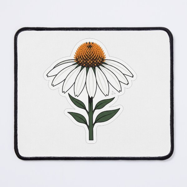 Item preview, Beautiful White Coneflower Botanical Illustration designed and sold by Owcomm.