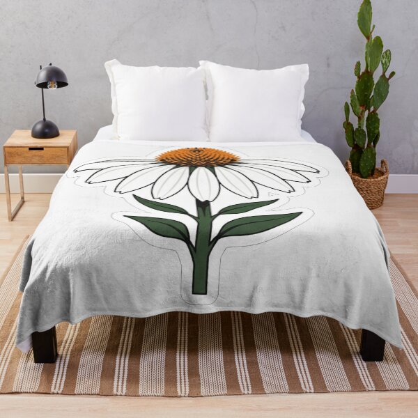 Item preview, Beautiful White Coneflower Botanical Illustration designed and sold by Owcomm.