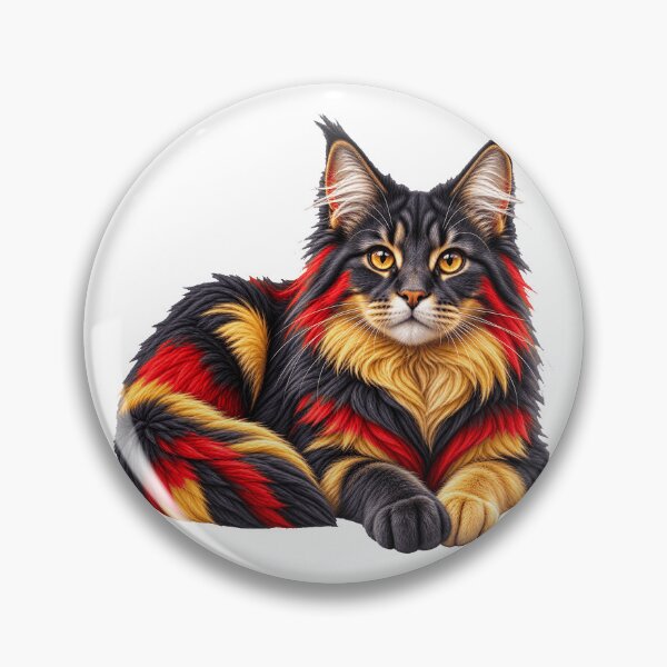 Item preview, German Rex Cat Black Red Gold Art designed and sold by GraffiCity.
