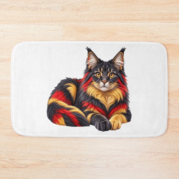 Item preview, German Rex Cat Black Red Gold Art designed and sold by ROVVI.
