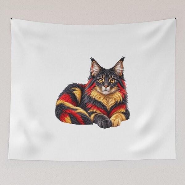 Item preview, German Rex Cat Black Red Gold Art designed and sold by ROVVI.