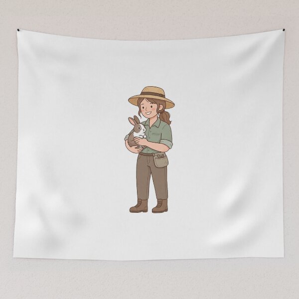 Item preview, Zookeeper Holding A Rabbit designed and sold by eduardoroa22.