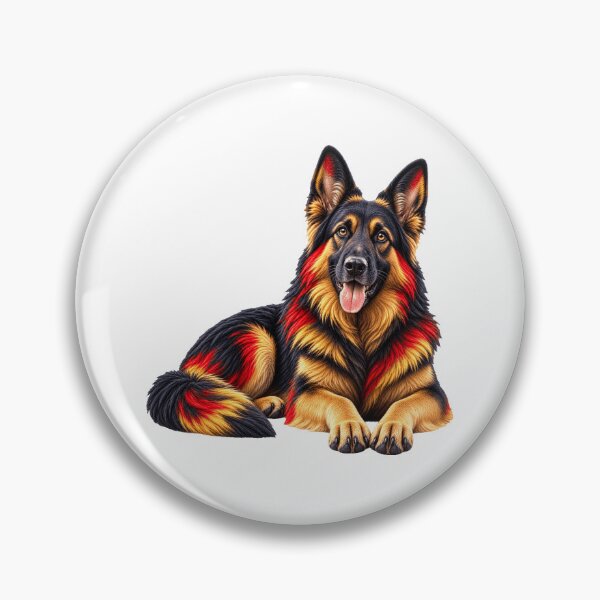 Item preview, German Shepherd Black Red Gold Art designed and sold by GraffiCity.