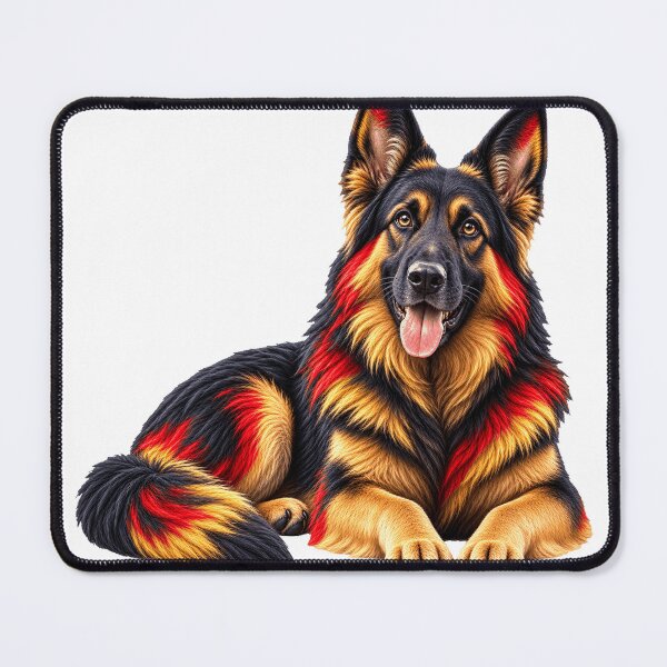Item preview, German Shepherd Black Red Gold Art designed and sold by ROVVI.