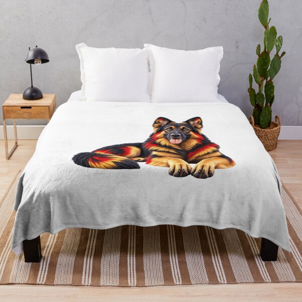 Item preview, German Shepherd Black Red Gold Art designed and sold by GraffiCity.