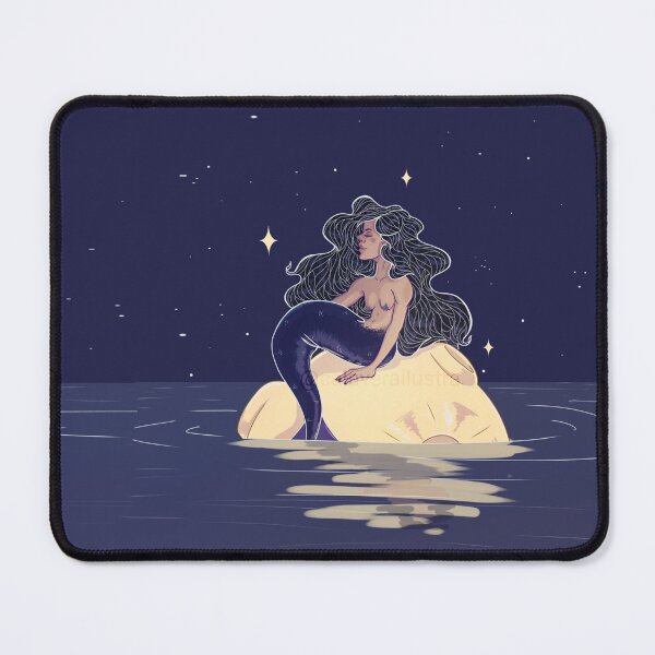 Item preview, Mermaid and moon mat designed and sold by Soulcalavera.