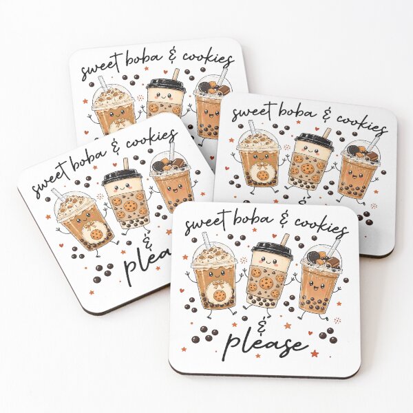 Item preview, Cozy Boba Coffee Cookies Fall Cute Sweet Treat Doodle designed and sold by JessArty ⭐⭐⭐⭐⭐.