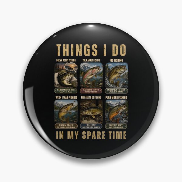 Item preview, Things I Do In My Spare Time Fishing Funny Angler Vintage Gifts designed and sold by LeSoniPapaPrint.