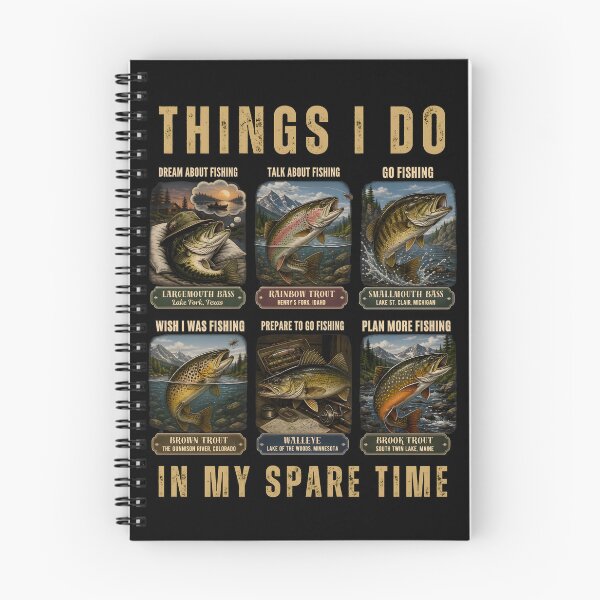 Item preview, Things I Do In My Spare Time Fishing Funny Angler Vintage Gifts designed and sold by LeSoniPapaPrint.