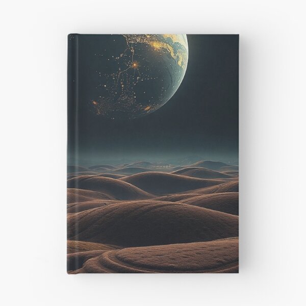 Item preview, Surreal Desert Dunes With Alien Planet Sky designed and sold by IntelliMindDesigns.