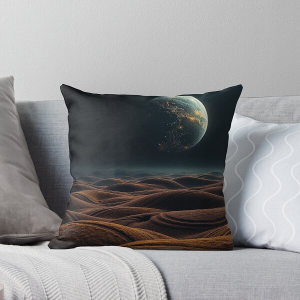 Item preview, Surreal Desert Dunes With Alien Planet Sky designed and sold by IntelliMindDesigns.