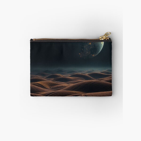 Item preview, Surreal Desert Dunes With Alien Planet Sky designed and sold by IntelliMindDesigns.