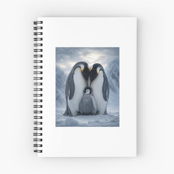 Item preview, Cute Emperor Penguin Family in Antarctica Snow Wildlife Art designed and sold by DrAsmaaMohamed.