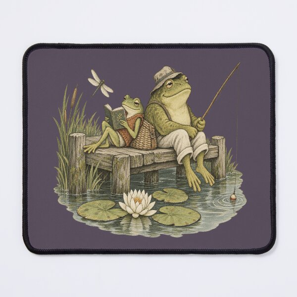 Item preview, Bookish Frog Friends for Readers & Anglers designed and sold by POD DYNASTY | Original Print On Demand T-Shirt Graphics.