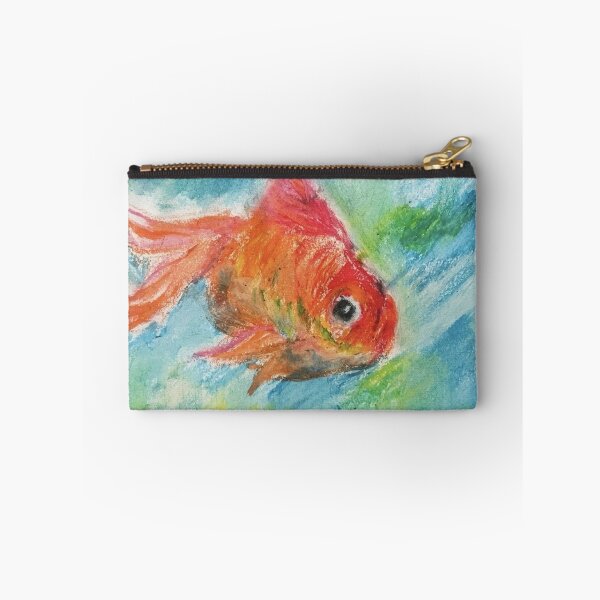 Item preview, Fantail Goldfish - Oil Pastel Illustration designed and sold by MOE'S LITTLE GALLERY.