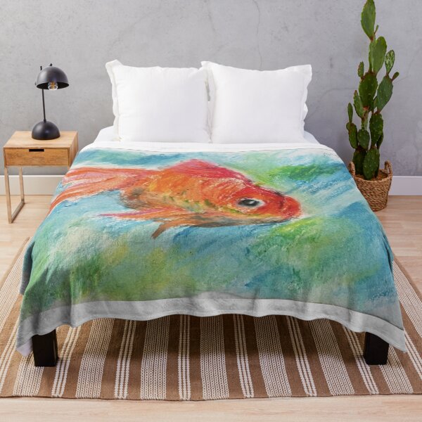 Item preview, Fantail Goldfish - Oil Pastel Illustration designed and sold by MOE'S LITTLE GALLERY.