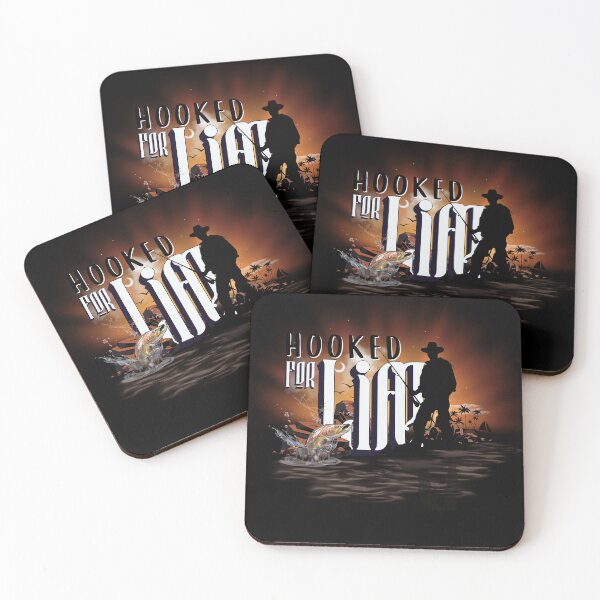 Item preview, Hooked For Life Sunrise Coastal Fishing Poster designed and sold by AXENT Designs.