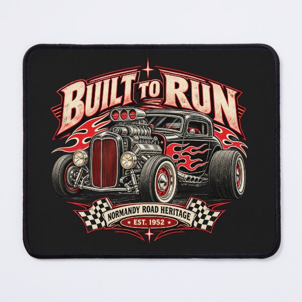 Item preview, Built to Run – Vintage Hot Rod Drawing designed and sold by Normandy Road Heritage™ - Vintage Garage Art.