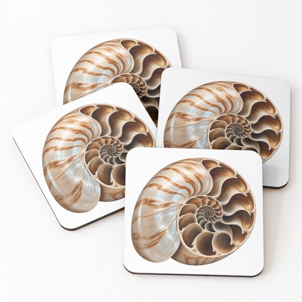Item preview, Nautilus Spiral Fibonacci Ocean Art designed and sold by ROVVI.