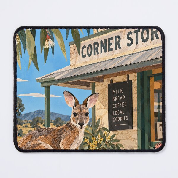 Item preview, Kangaroo at the Corner Store designed and sold by LittleDreamsCo.