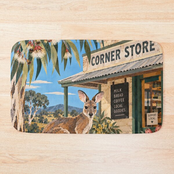Item preview, Kangaroo at the Corner Store designed and sold by LittleDreamsCo.