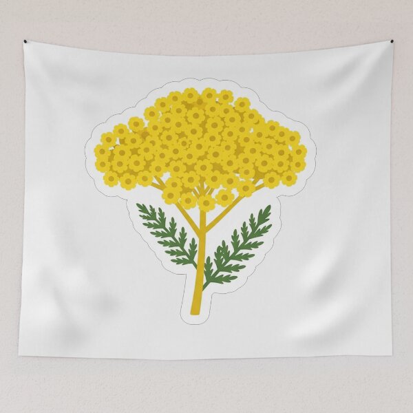 Item preview, Bright Yellow Yarrow Flower Botanical Illustration designed and sold by Owcomm.