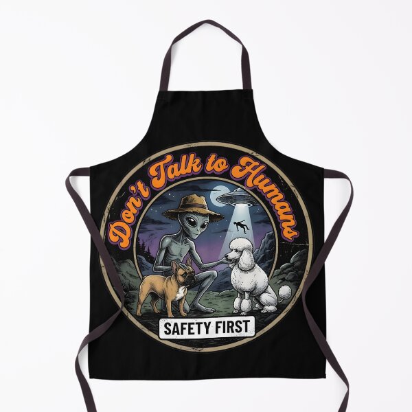 Item preview, Don't Talk to Humans French Bulldog Poodle Alien Comic designed and sold by AeroCodeDesigns.