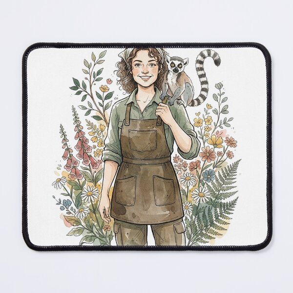 Item preview, Zookeeper With A Lemur, Watercolour designed and sold by eduardoroa22.