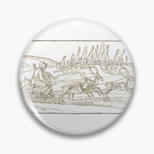 Item preview, Antique Reindeer Sled Woodcut Illustration designed and sold by Antique Science Press.