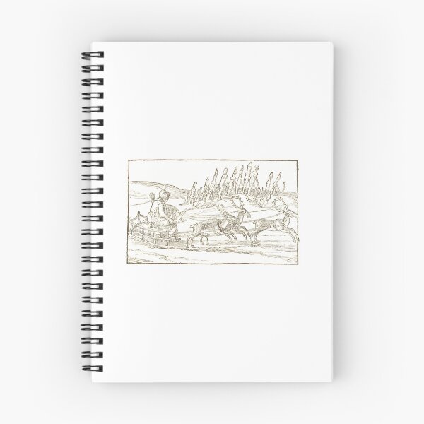 Item preview, Antique Reindeer Sled Woodcut Illustration designed and sold by Antique Science Press.