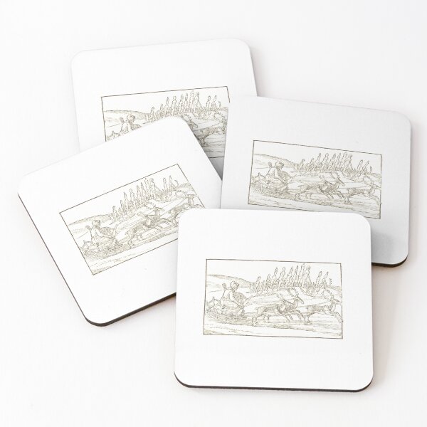 Item preview, Antique Reindeer Sled Woodcut Illustration designed and sold by Antique Science Press.