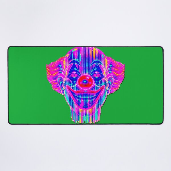 Item preview, Vaporwave Glitch Clown - Neon Weirdcore Jester  designed and sold by A E S T H E T A T A G.