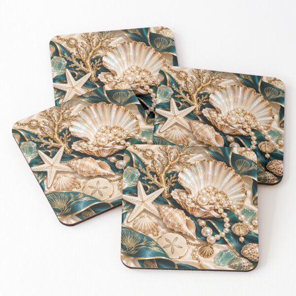 Item preview, Luxury Seashell & Pearl Still Life designed and sold by Glottopia.