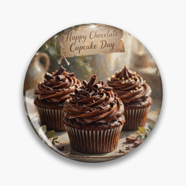 Item preview, Happy Chocolate Cupcake Day - National Chocolate Cupcake Day designed and sold by Wiss2Arts.