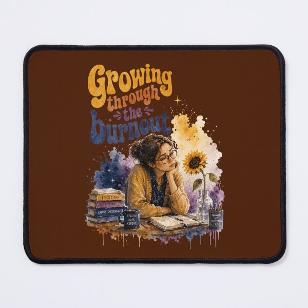 Item preview,  Growing Through Burnout – retro-Teacher Self-Care designed and sold by artscreat.