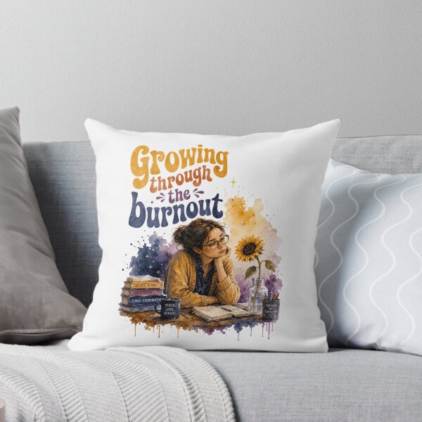 Item preview,  Growing Through Burnout – retro-Teacher Self-Care designed and sold by artscreat.