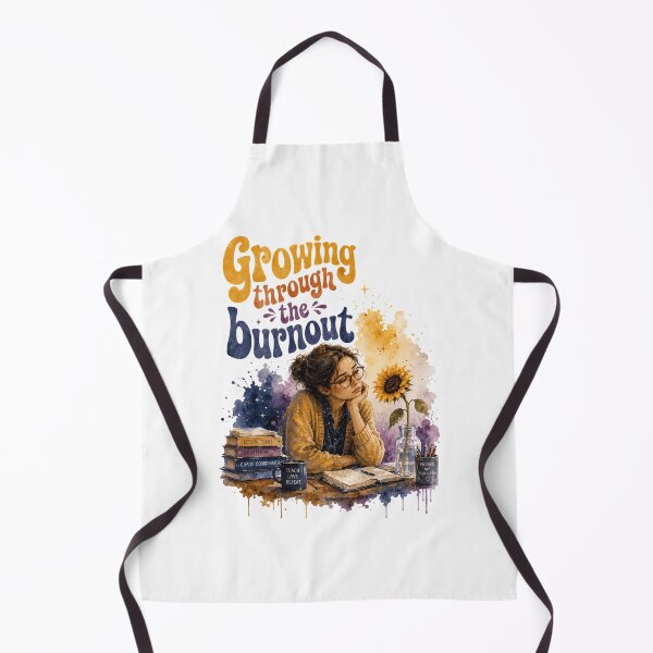 Item preview, Growing Through Burnout – retro-Teacher Self-Care designed and sold by artscreat.
