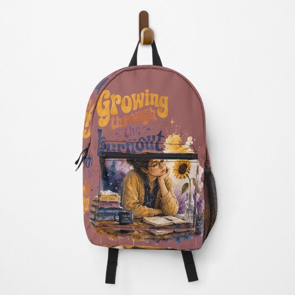 Item preview,  Growing Through Burnout – retro-Teacher Self-Care designed and sold by artscreat.
