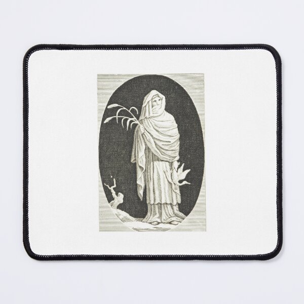 Item preview, Vintage Veiled Goddess with Wheat and Birds designed and sold by Antique Science Press.