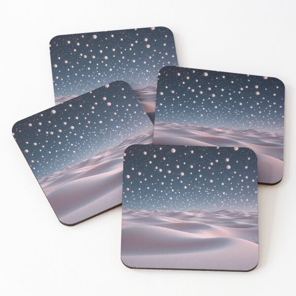 Item preview, Dreamy White Dunes Under Starry Night Sky designed and sold by IntelliMindDesigns.