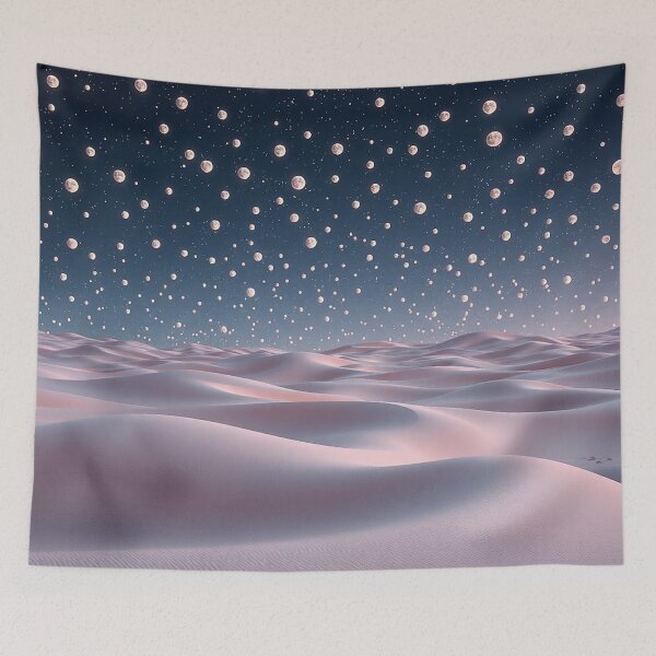 Item preview, Dreamy White Dunes Under Starry Night Sky designed and sold by IntelliMindDesigns.