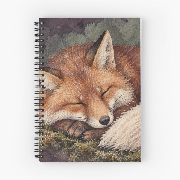 Item preview, Sleeping Fox in Heather – Vintage Woodland designed and sold by Noctifolia Field Journal.