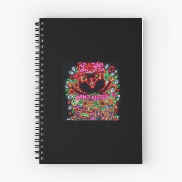 Item preview, Vibrant Neon Valentine Bunny Illustration – "Love and Kisses" Digital Art designed and sold by TheModernMuslimchibi&more .