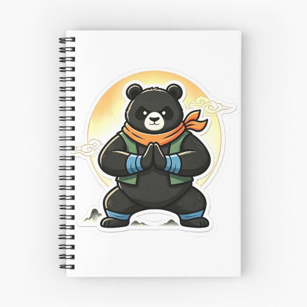 Item preview, Chinese Style Kungfu Bear Cartoon designed and sold by kaiyanpinpai.