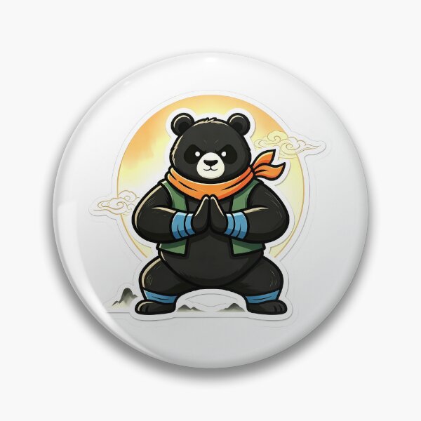 Item preview, Chinese Style Kungfu Bear Cartoon designed and sold by kaiyanpinpai.