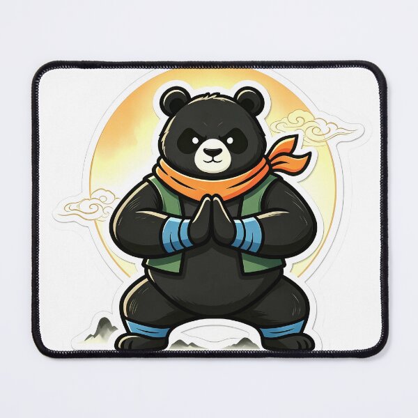 Item preview, Chinese Style Kungfu Bear Cartoon designed and sold by kaiyanpinpai.