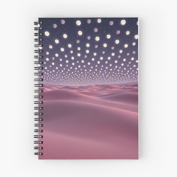 Item preview, Pink Surreal Dunes With Dotted Starry Sky designed and sold by IntelliMindDesigns.