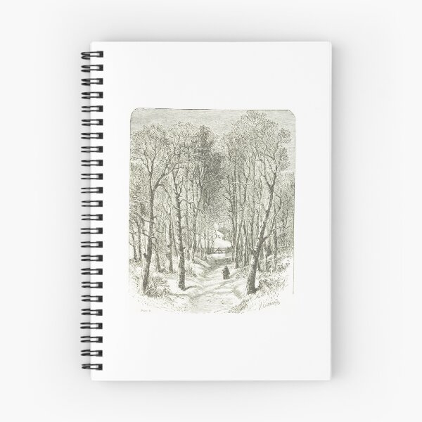 Item preview, Vintage Winter Forest Path Engraving designed and sold by Antique Science Press.
