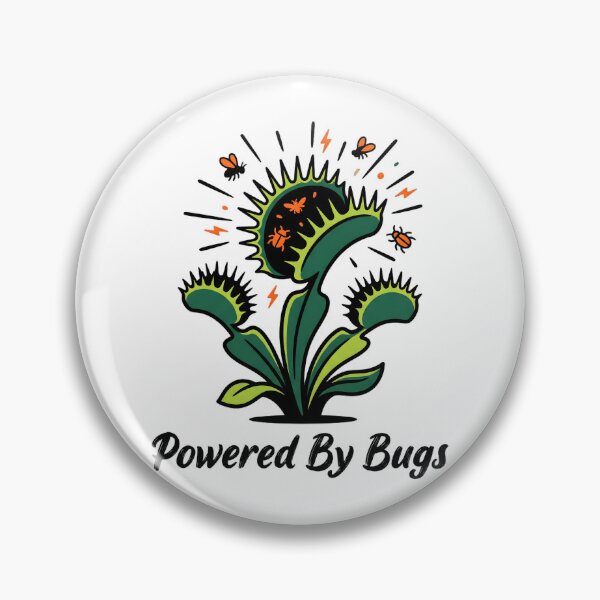 Item preview, Powered By Bugs Retro Tech Humor Graphic designed and sold by Brain Fog Lab.