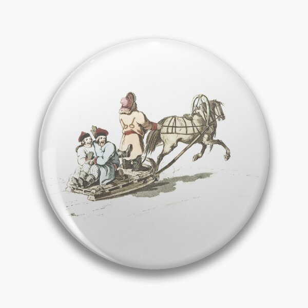 Item preview, Vintage Russian Troika Sleigh Ride Illustration designed and sold by Antique Science Press.